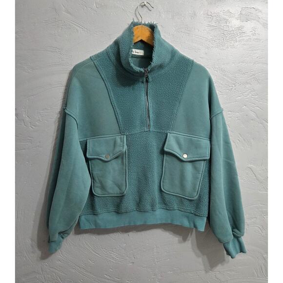In Loom cute 1/4 zip up sweatshirt with pockets woman's size Small - Picture 1 of 8